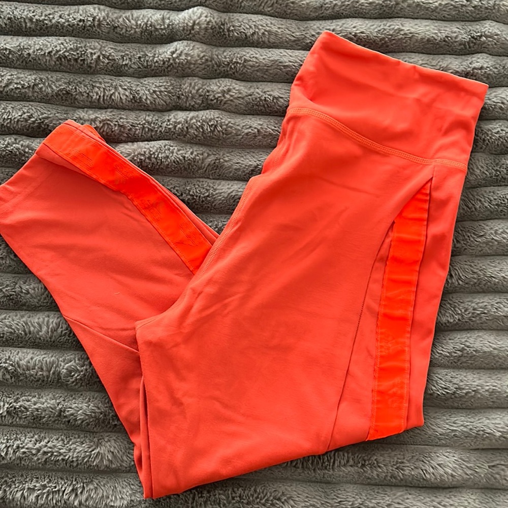 Women’s Deep Coral Red Adidas Capri Leggings